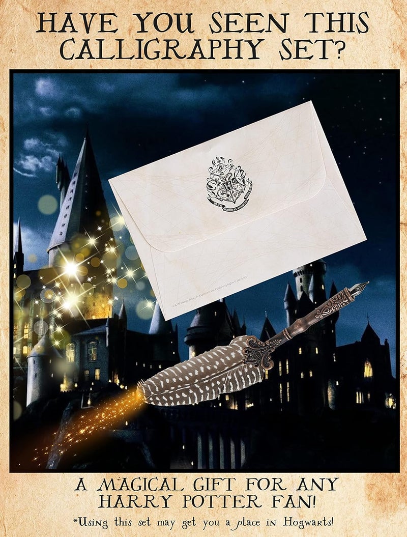 Harry Potter Gifts Calligraphy Set With Feather Quill Pen Ink Pot Envelopes Stickers Stamp Writing Pad in Collectible Keepsake Gift Box For Fans - Image 5